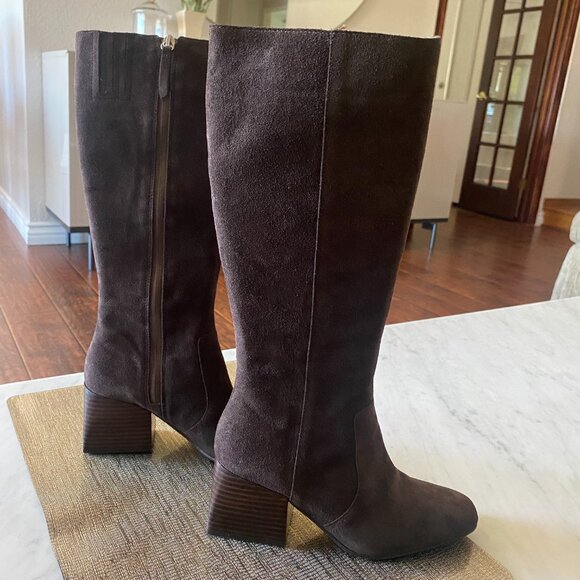 Blondo Tessa Waterproof Knee High Boots in Brown Suede - Picture 4 of 6